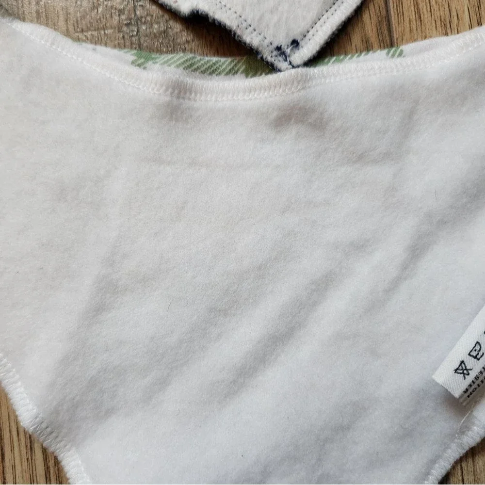 Bazzle Baby Organic Cotton Bandana Bibs Set of 3 Snap Closure